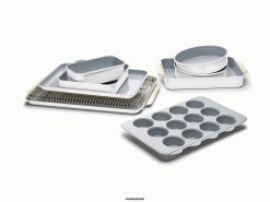 Caraway utensílios de cozinha branco conjunto de assadeiras 026H104