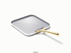 Caraway utensílios de cozinha branco frigideira quadrada 026H72