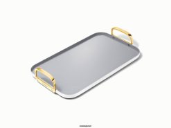 Caraway utensílios de cozinha branco grelha de queimador duplo 026H88