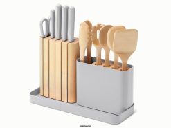 Caraway utensílios de cozinha cinza conjunto de preparação 026H237