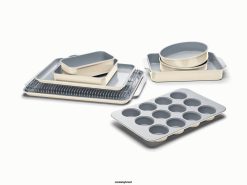 Caraway utensílios de cozinha creme conjunto de assadeiras 026H97