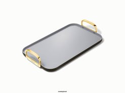 Caraway utensílios de cozinha preto grelha de queimador duplo 026H87