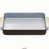 Caraway utensílios de cozinha preto panela retangular 026H174
